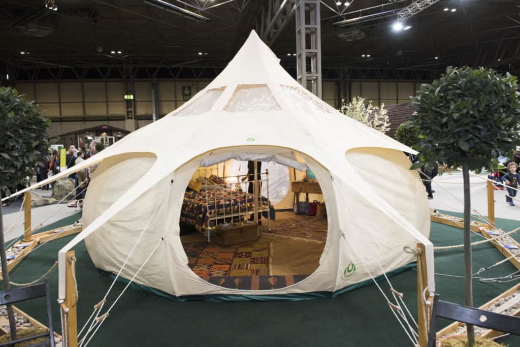 Glamping tent at The Caravan, Camping & Motorhome Show - win tickets