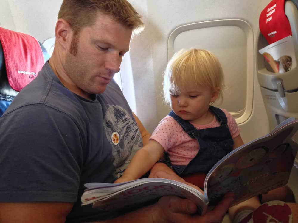 Tot on plane aged 18 months - helping children overcome a fear of flying