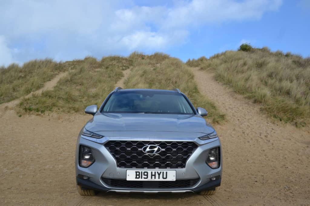 On the beach - Hyundai Santa Fe Premium SE. The best large family car for holidays with kids?