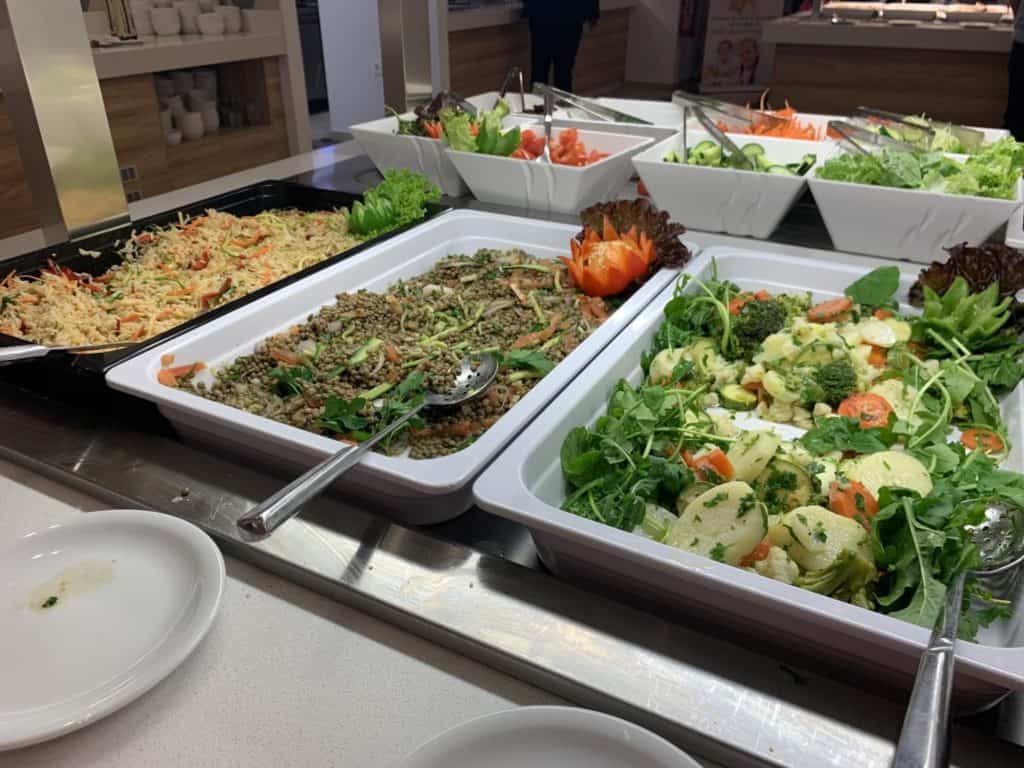 Pool View restaurant salad bar at Kiani Beach Resort - an all inclusive family resort in Crete