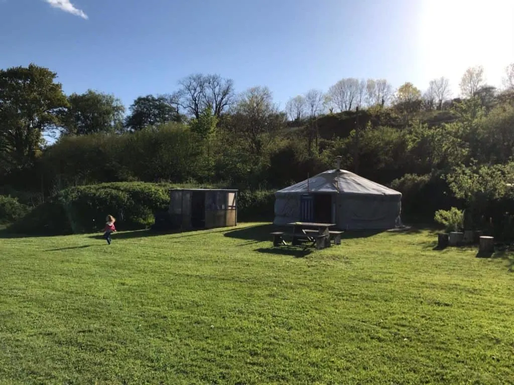 Badger yurt at Blackdown Yurts near Cullompton Devon
