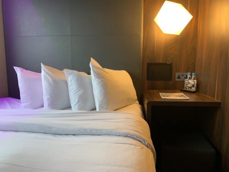 Double bed at Bloc Hotel Gatwick