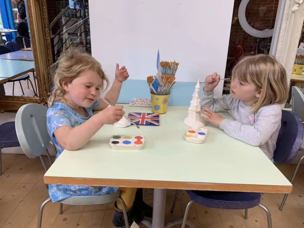 Pottery painting in Devon at China Blue