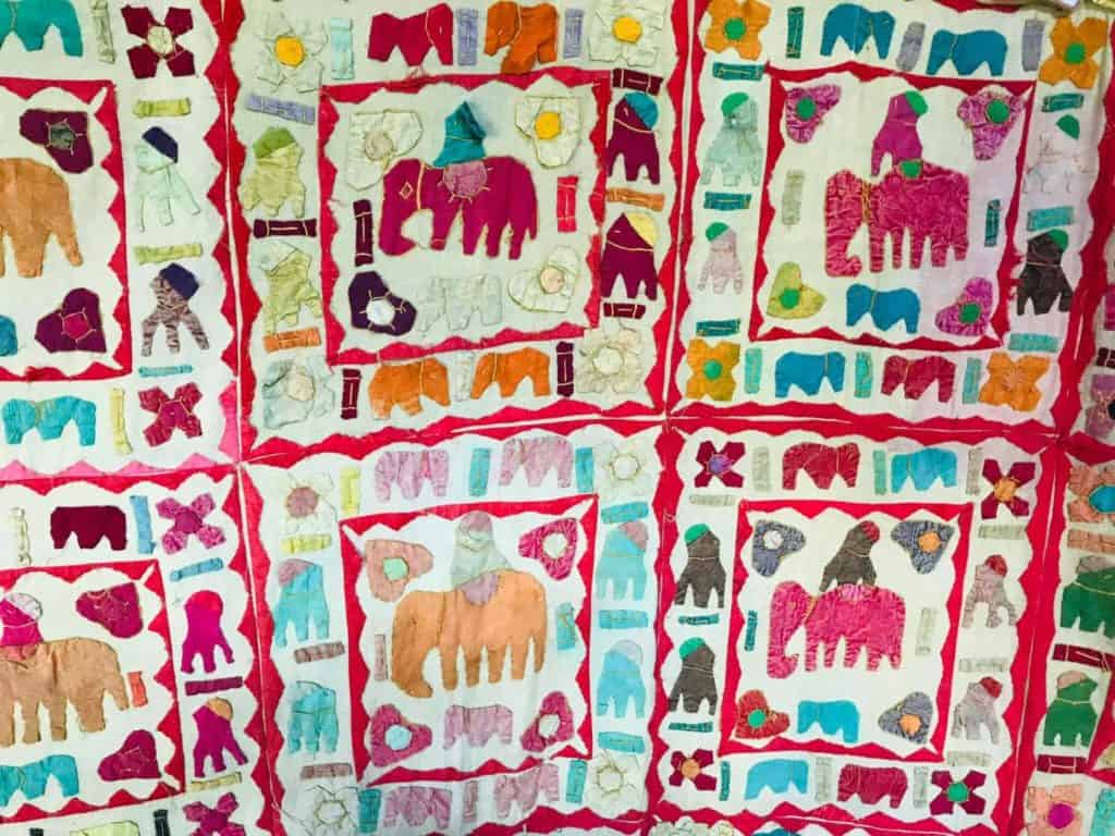 Colourful wall hanging