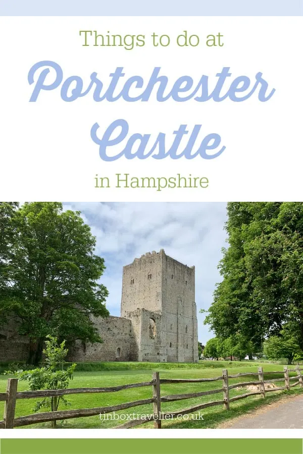 Portchester Castle is a Hampshire castle at the top of Portsmouth Harbour in Southern England. Here's what to do when visiting Portchester Castle with kids #travel #familytravel #history #castle #Portsmouth #Hampshire #England #historic #EnglishHeritage #daysout #thingstodo
