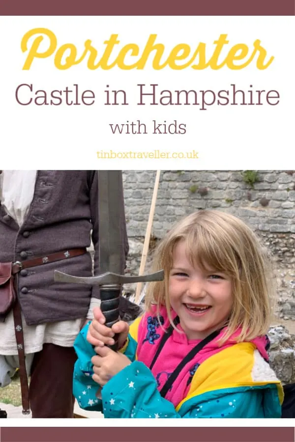 Portchester Castle is a Hampshire castle at the top of Portsmouth Harbour in Southern England. Here's what to do when visiting Portchester Castle with kids #travel #familytravel #history #castle #Portsmouth #Hampshire #England #historic #EnglishHeritage #daysout #thingstodo