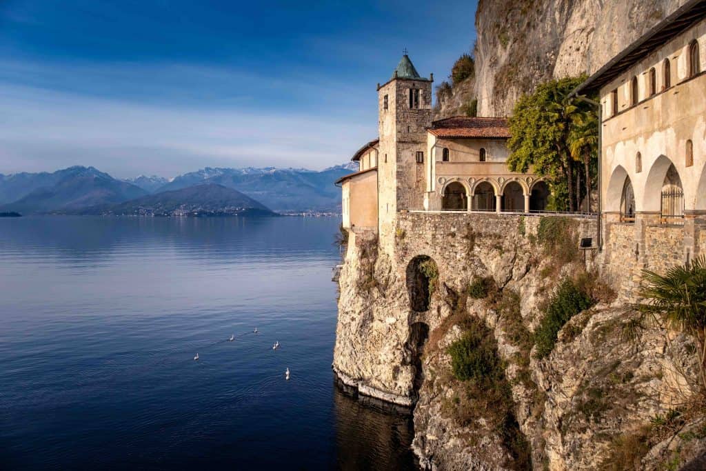 Hermitage of Santa Caterina del Sasso (XIII Century), Lake Maggiore, Lombardy, Italy