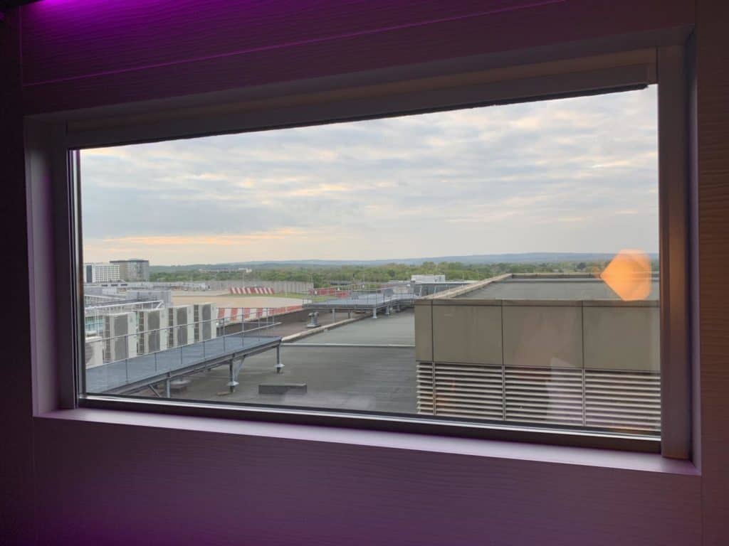 Window in double room at Bloc Hotel Gatwick