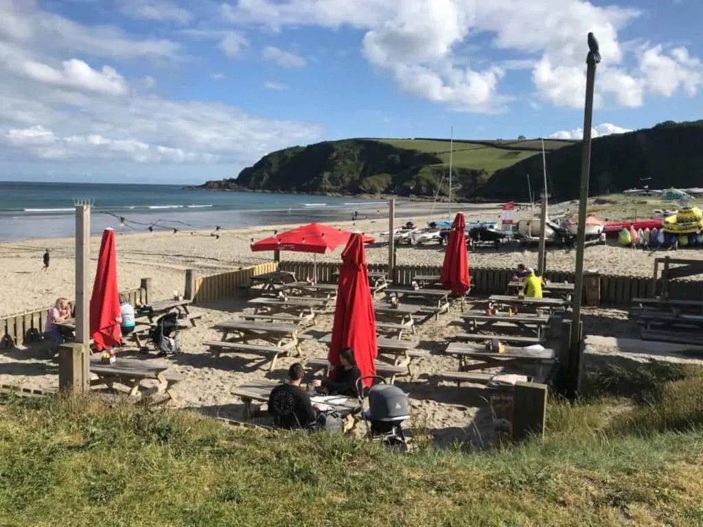 Beach bar at Pentewan Sands Holiday Park
