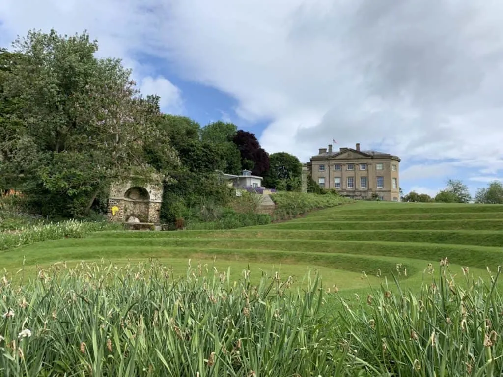 Garden and house at the American Museum in Bath