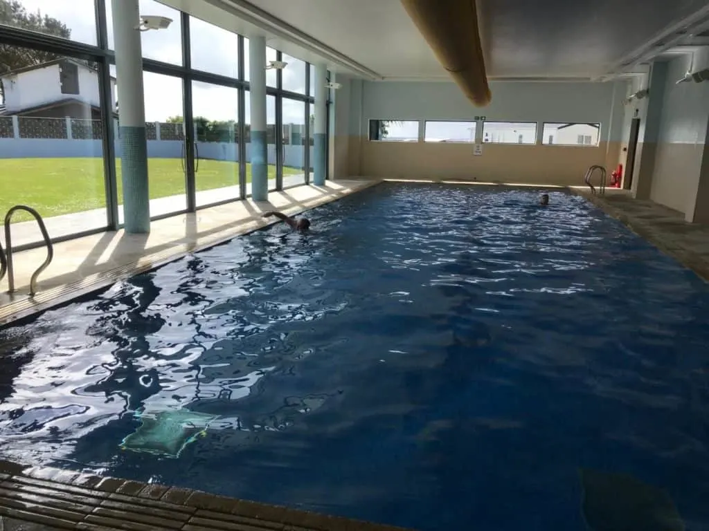 Lane swimming at Pentewan Sands swimming pool