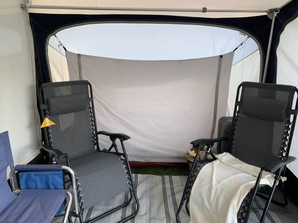 Inner tent in caravan awning annex