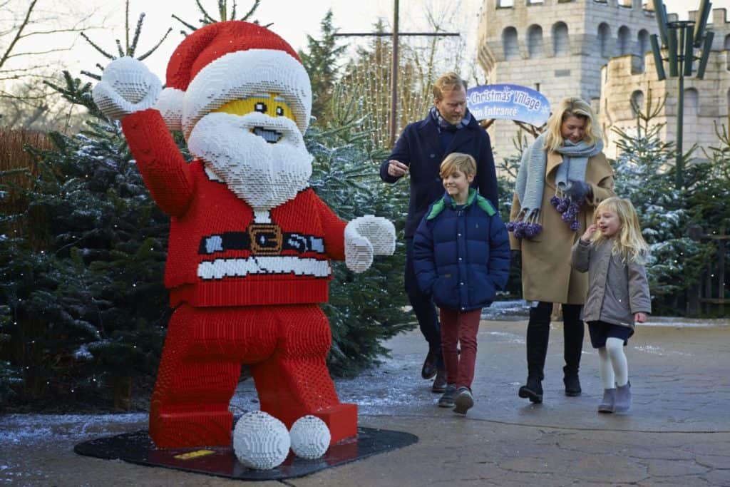 Family at LEGOLAND at Christmas