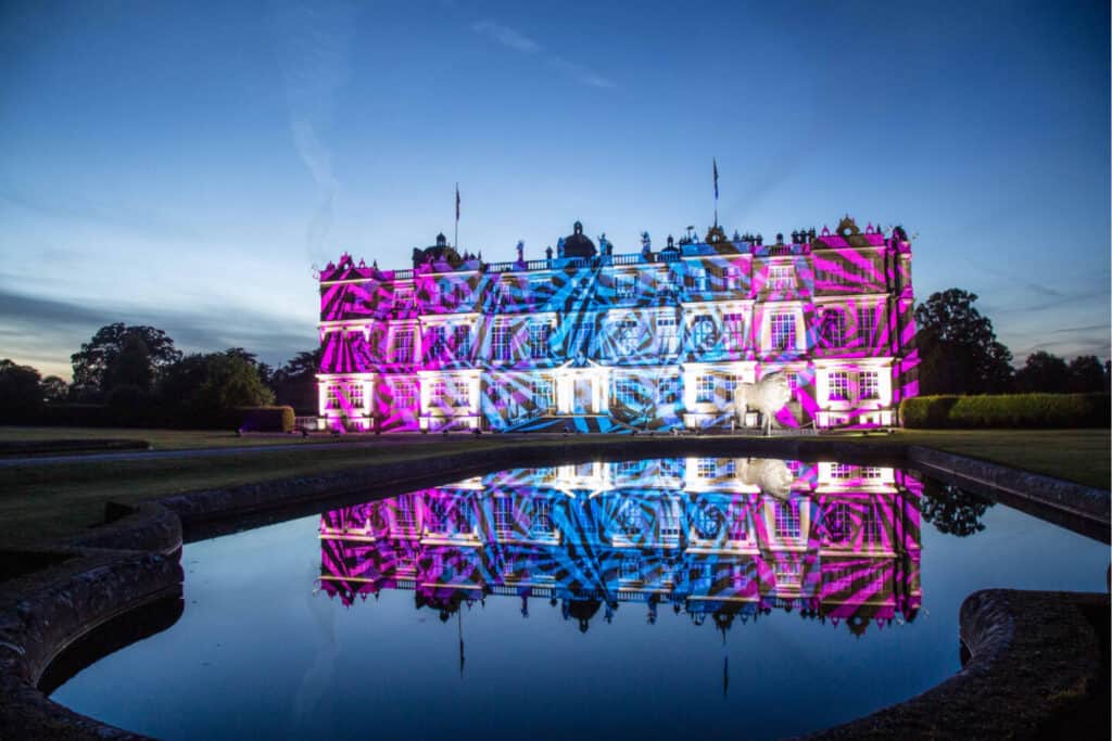 Longleat House illuminated for Land of Light, Christmas event in 2020