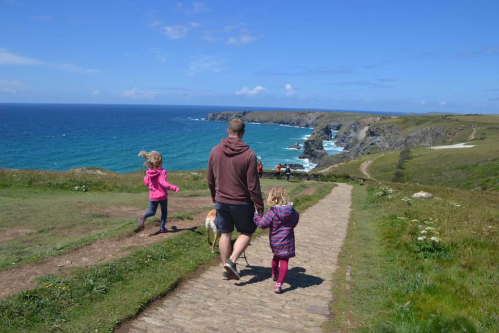 Path from National Trust car park at Bedruthan Steps