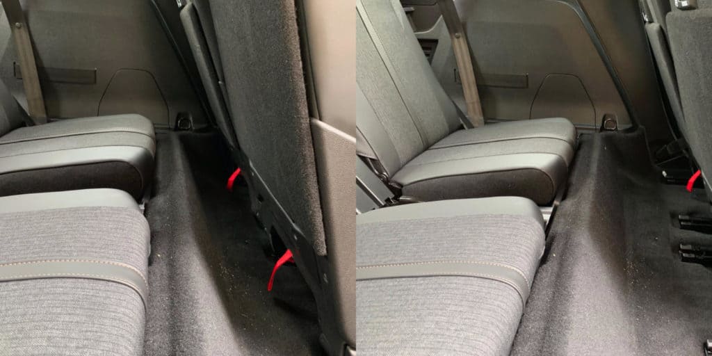 Rear seat leg room comparison