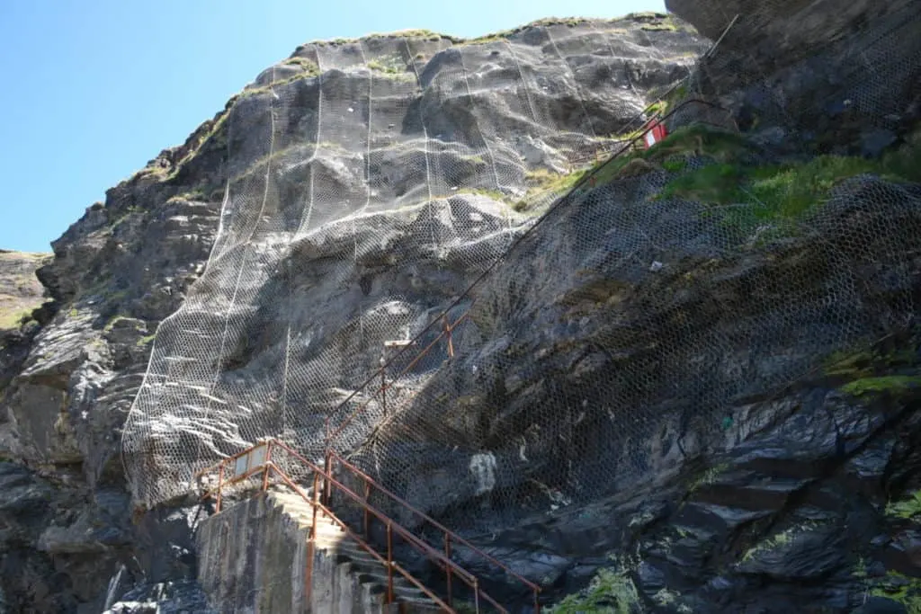 Steps down to beach at Bedruthan Steps