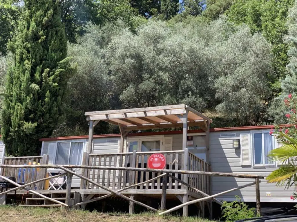 Al Fresco Holidays mobile home at Norcenni Girasole Club in Tuscany