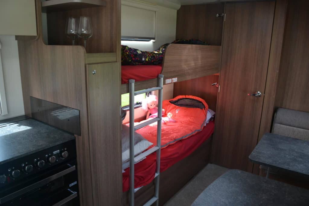 Fixed bunks in the Bailey Pheonix 650