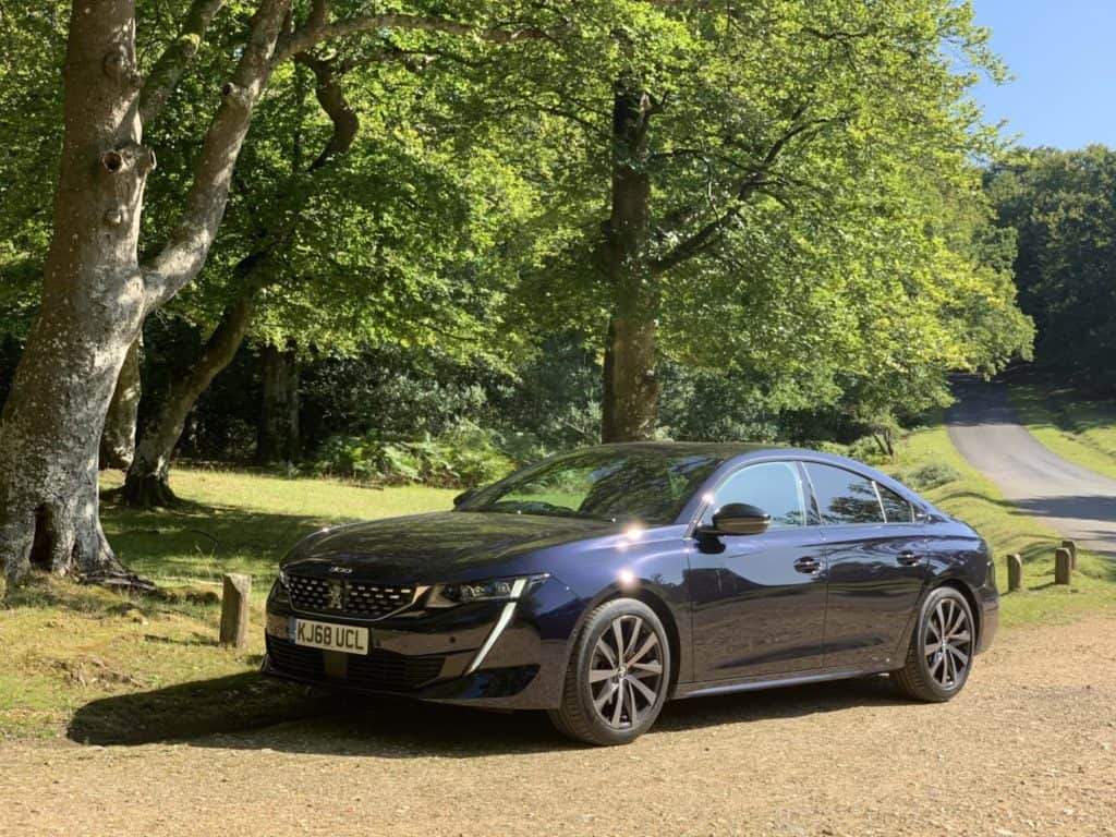 Peugeot 508 Fastback in woodland