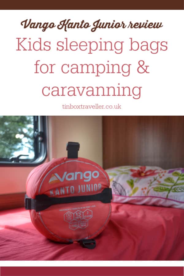 [AD] Looking for a kids sleeping bag for camping and caravanning? Read our Vango Kanto Junior sleeping bag review to see how it fared in both scenarios. We received the sleeping bags as a gift #camping #caravanning #sleepingbags #campinggear #travel #familytravel #campingwithkids #travelblog #outdoorfamily 