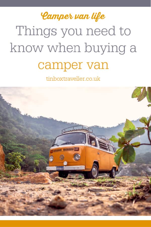 If you are thinking of buying a camper van or a day van and are wondering where to start, you have come to the right place. Here's what you need to know about buying a VW transporter or van into a camper van or day van #camper #camping #campervan #conversion #tips #ideas #needtoknow #VW #transporter #dayvan #travel #inspiration #travelblog #TinBoxTraveller #motorhome #layout #ideas #vanlife