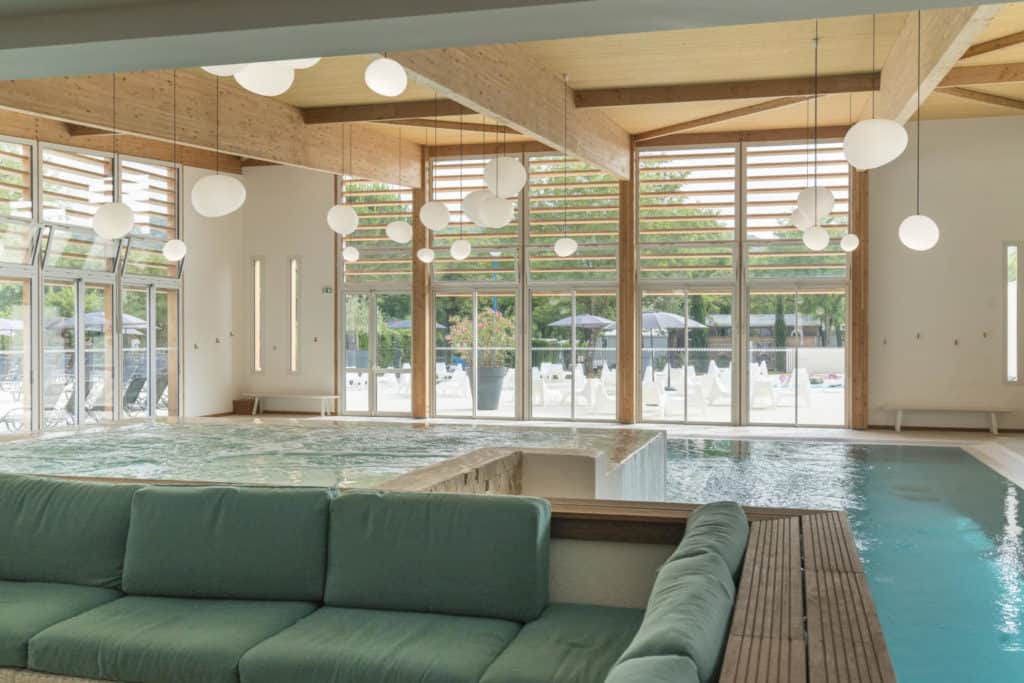 Indoor pool at Soleil Vivarais campsite