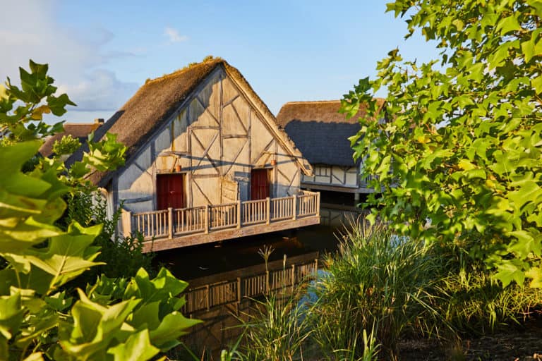 Les Iles de Clovis huts at Puy du Fou