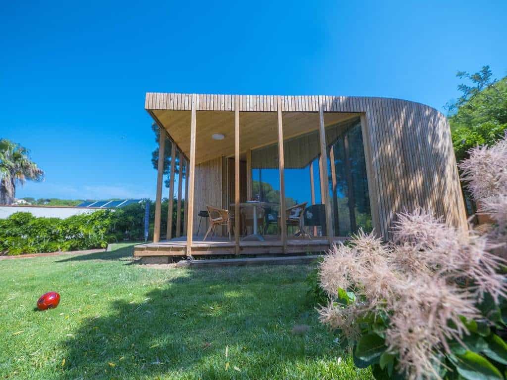 chalet against blue sky