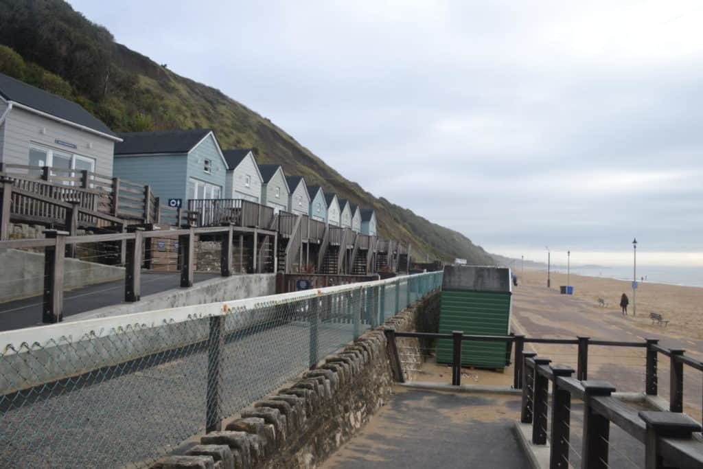 Bournemouth Beach Lodges and beach at Boscombe