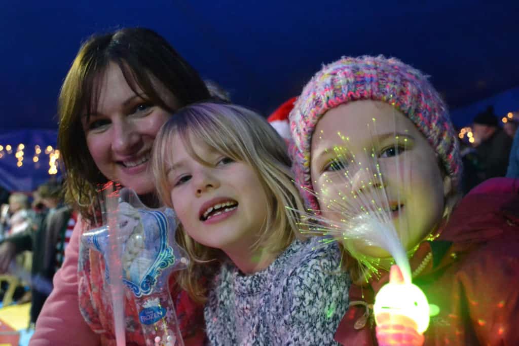 Tin Box family waiting for Crealy Christmas Spectacular 2019 ice show to begin