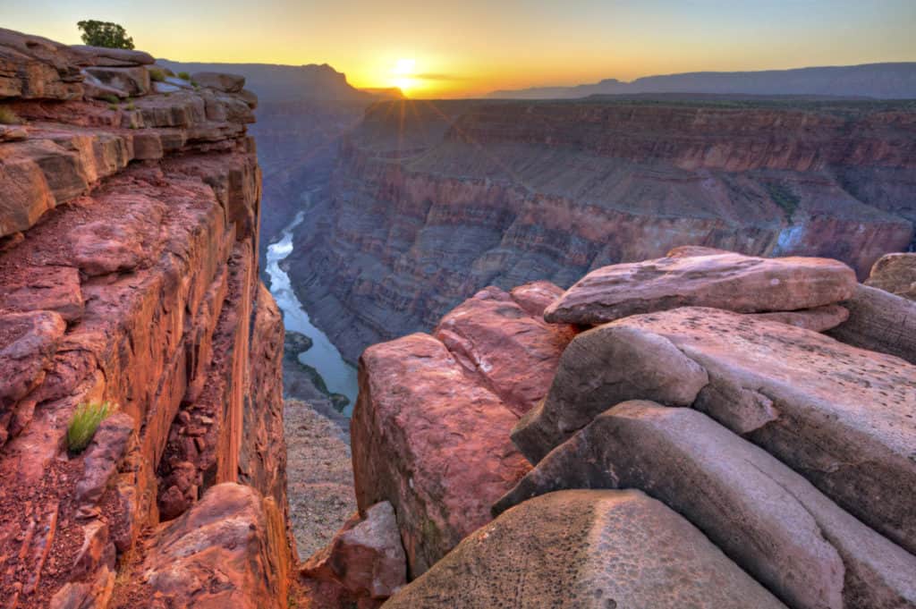 Grand Canyon sunrise view from Toroweap overlook.