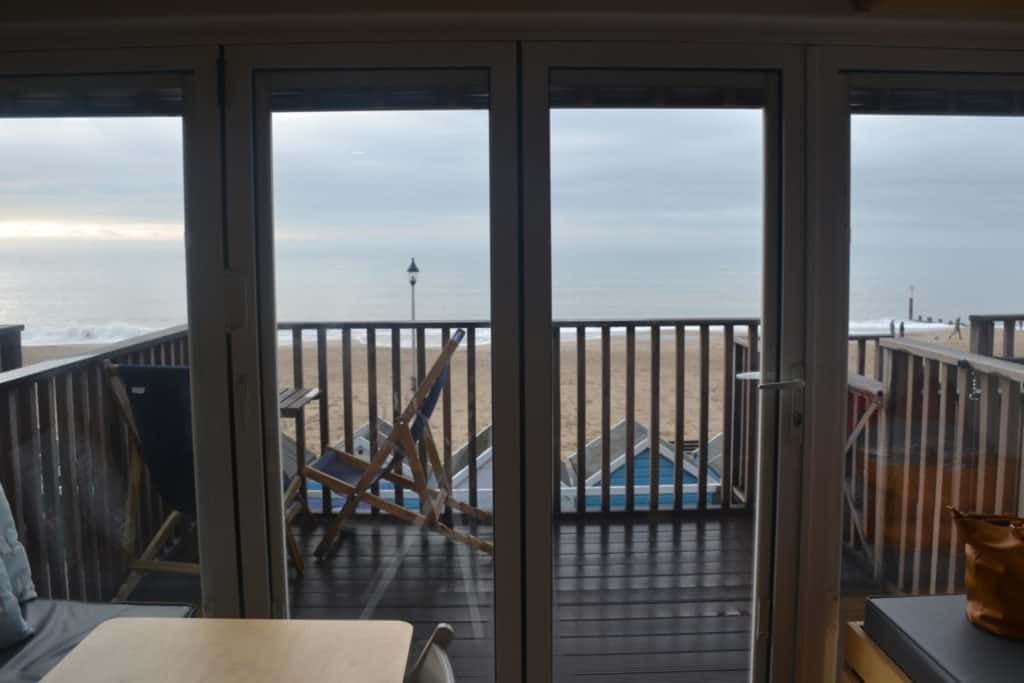 View of Boscombe Beach from lodge