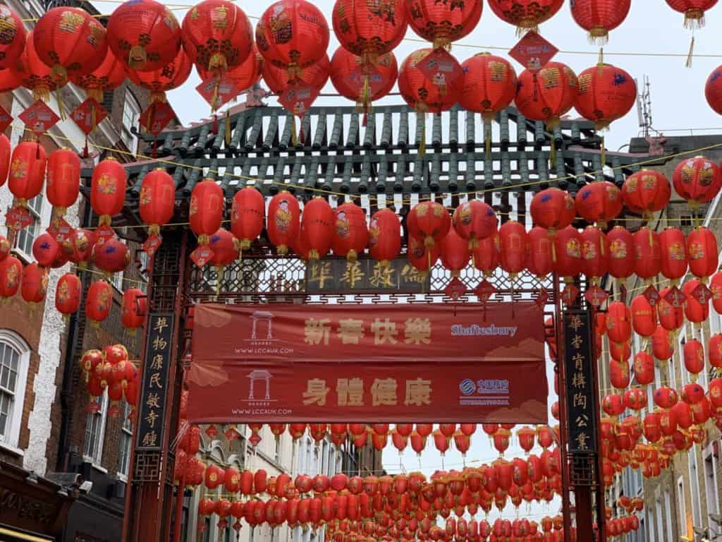 Chinese lanterns in Chinatown London