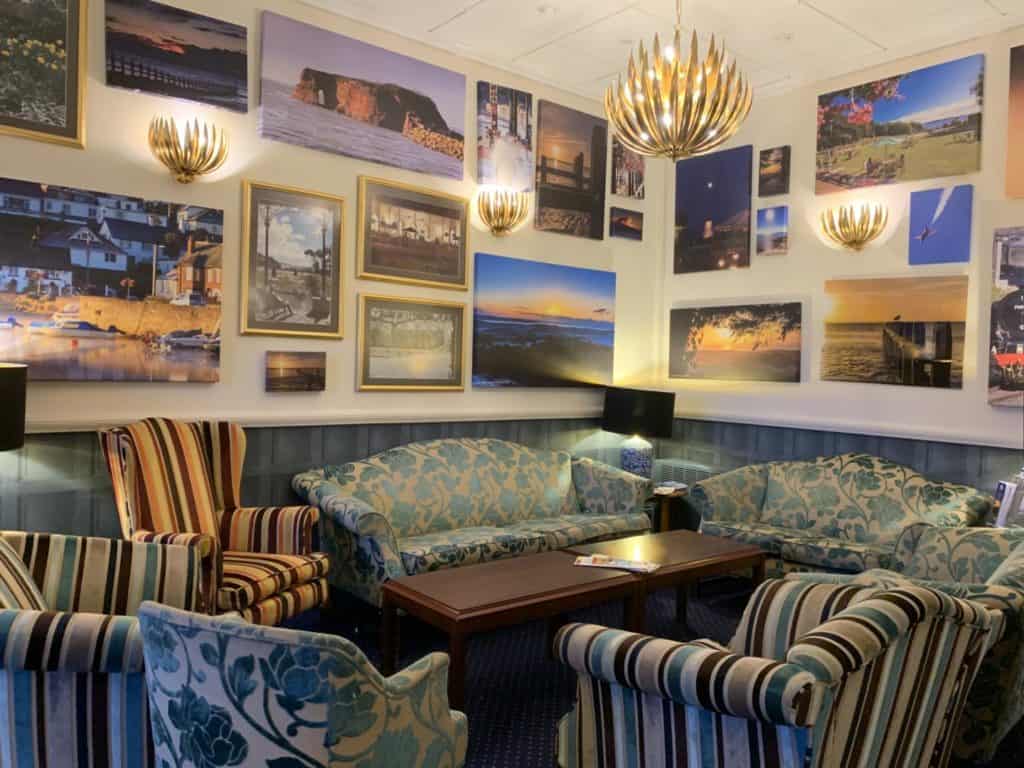 Lounge in Langstone Cliff Hotel - a family and dog-friendly hotel in Devon