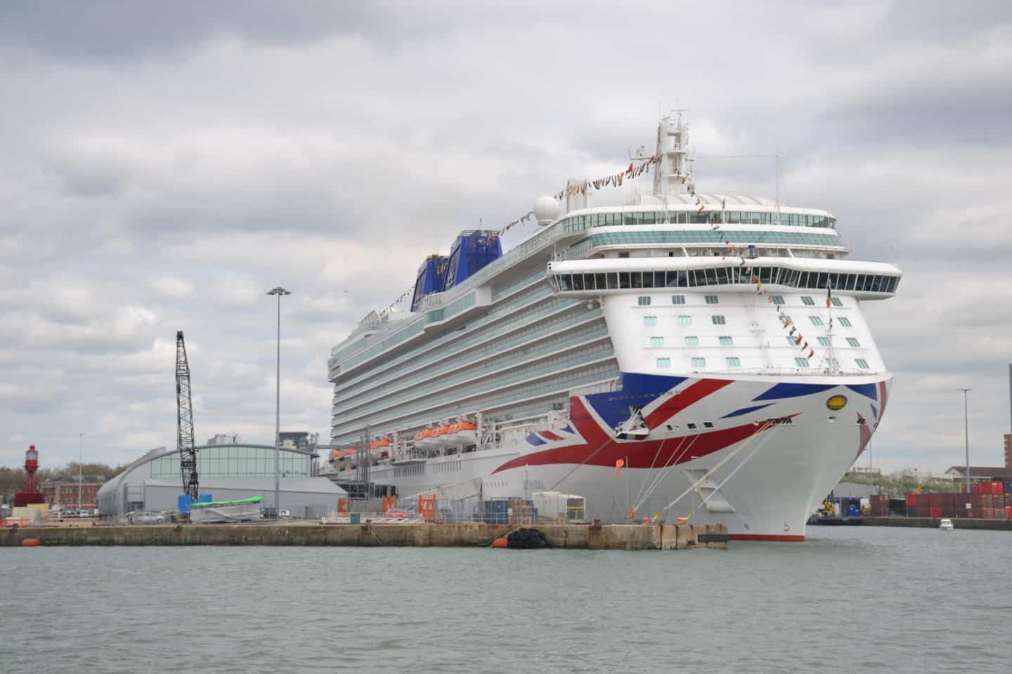 P&O Britannia at cruise terminal in Southampton