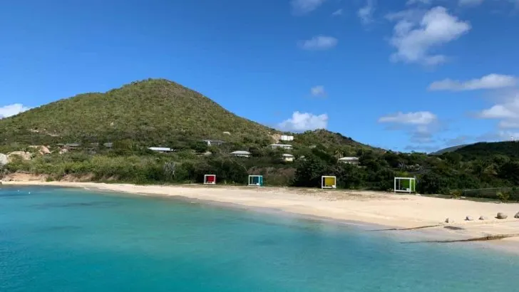 Virgin Gorda beach by docks
