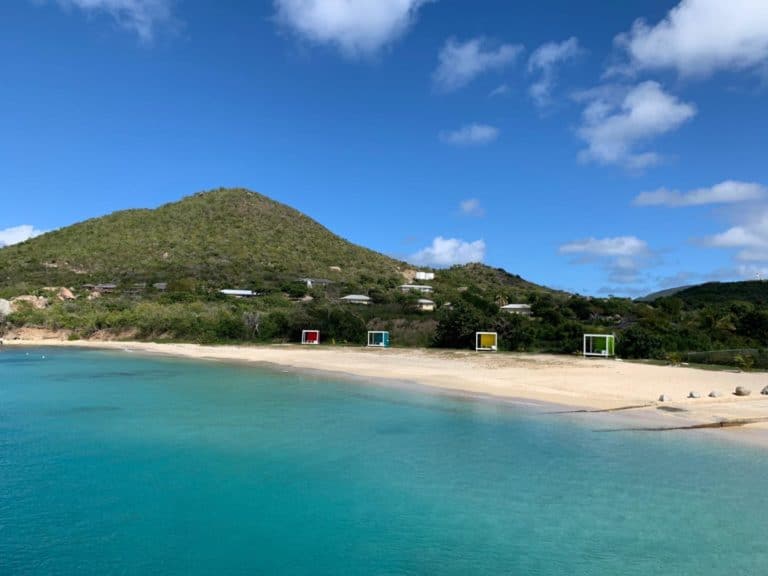 Virgin Gorda beach by docks