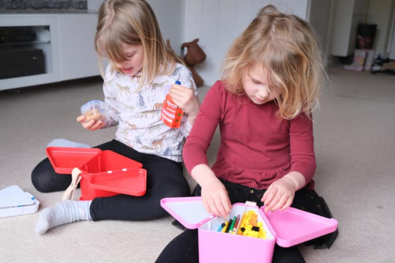 Kids using Teebee boxes