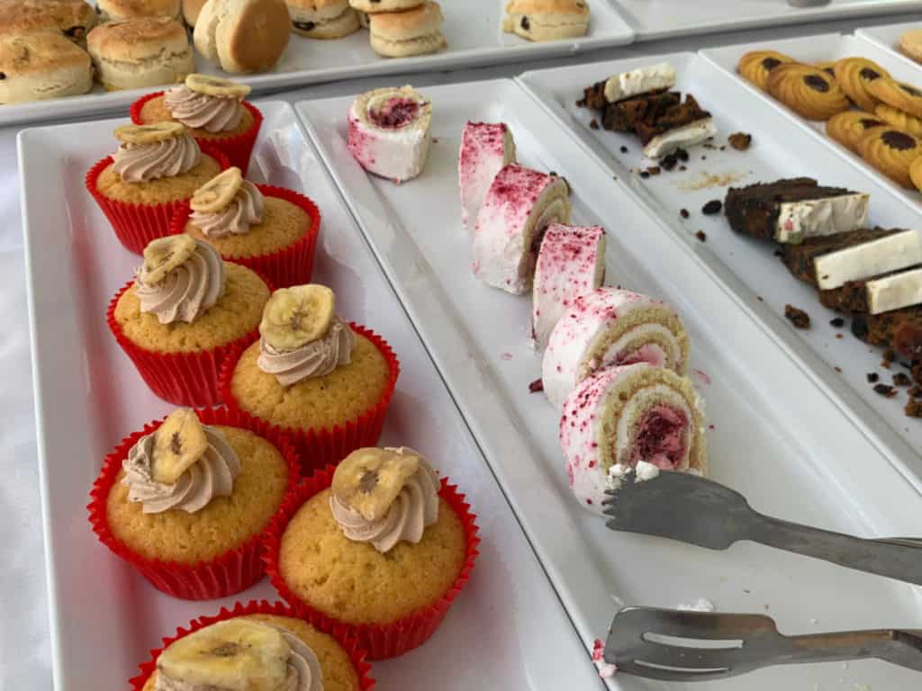 A selection of cakes for afternoon tea in The Retreat