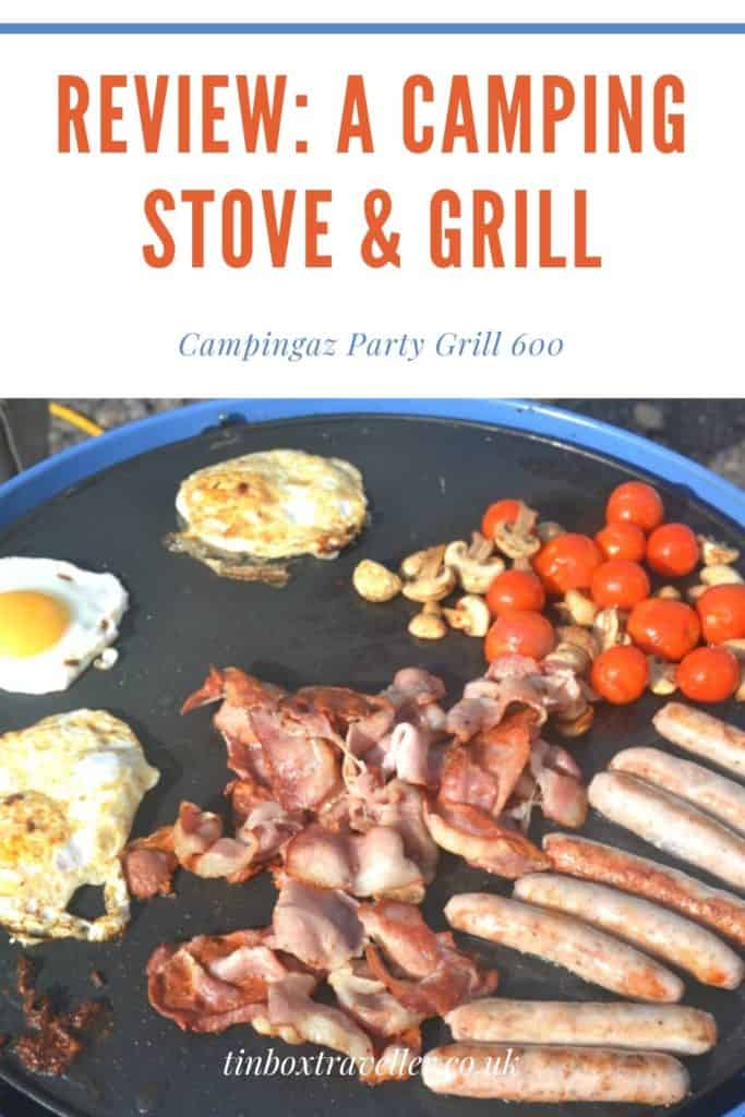 A portable and versatile gas camping stove and barbecue that's ideal for caravanning. Take a look at our review and CampinGaz Party Grill 600 review video #camping #campinggear #barbecue #stove #gascampingstove #CampinGaz #travelblog #TinBoxTraveller #kit #equipment #food #cooking