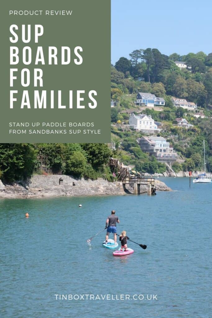 Are you looking for SUP boards you can use with your family? Read our review of the Sandbanks SUP Style paddle boards, which are a mid-budget inflatable SUP #outdoors #watersports #SUP #PaddleBoard #review #board #TinBoxTraveller #standup #inflatable