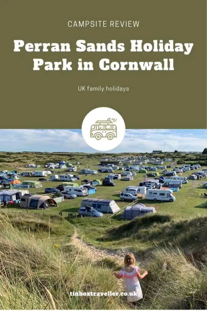 Looking for a family & dog-friendly holiday park on the beach? Check out our Haven Perran Sands Holiday Park review. It's right on the coast at Perranporth #Cornwall #England #UK #staycation #holiday #camping #caravanning #park #campsite #touring #review #Haven #Perranporth #PerranSands #TinBoxTraveller