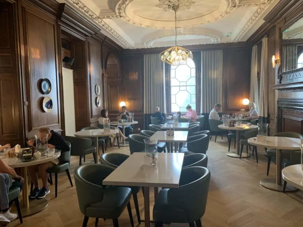 Dining room at Fowey Hall Hotel - a luxury hotel for families in Cornwall