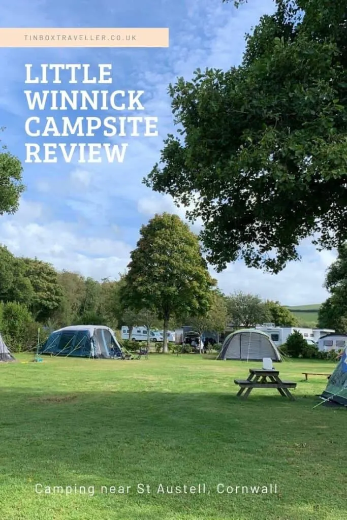Looking for camping near St Austell? We can recommend the Little Winnick in Pentewan. It’s family and dog-friendly, and close to Cornwall’s top attractions #Cornwall #camping #campsite #travel #familytravel #campingwithkids #UK #England #caravan #campervan #TinBoxTraveller #travelblog #StAustell #Pentewan