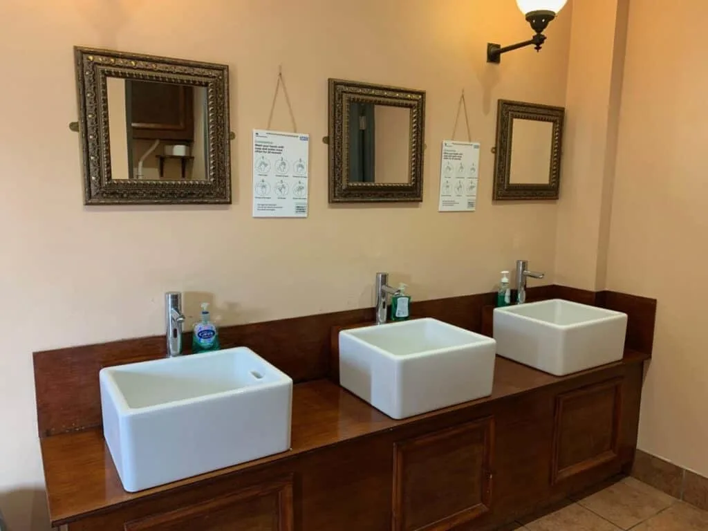 Bathroom sinks in toilets