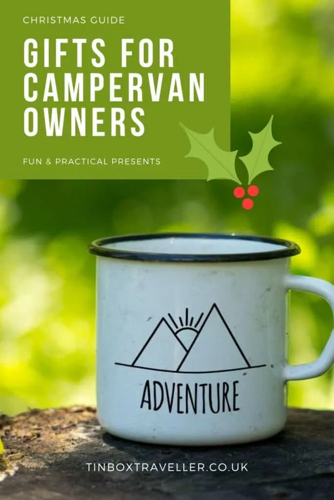 Looking for the perfect present for camper van owners? Take inspiration from this list of campervan gifts including practical and fun ideas they'll love #gift #list #Christmas #birthday #present #TinBoxTraveller #vanlife #camper #camping #campers #van #ideas