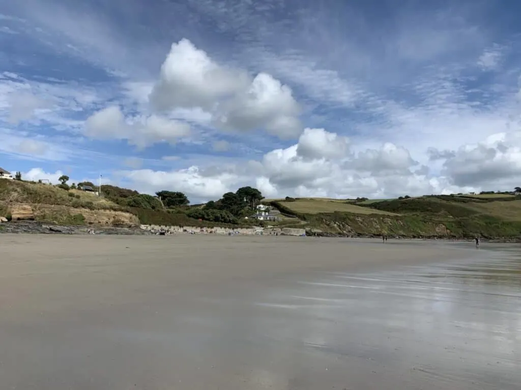 Carne beach near St Austell in Cornwall