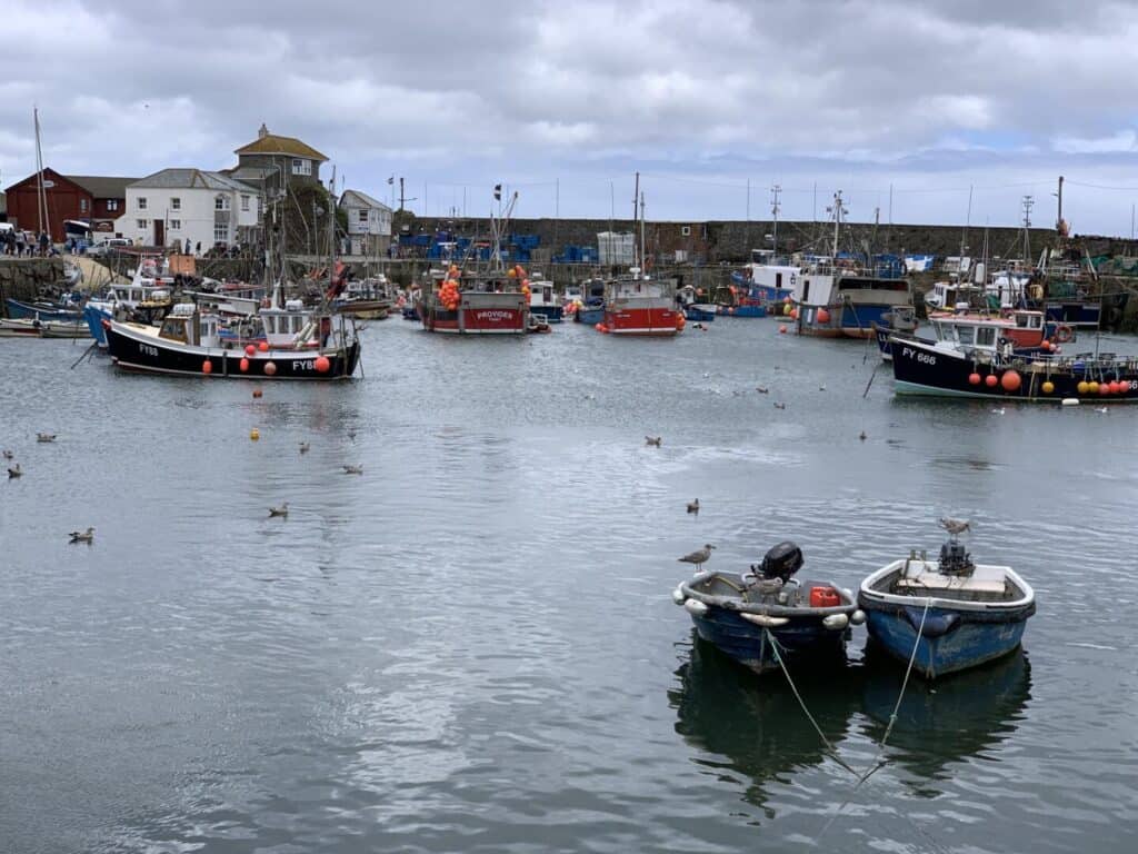 Boats in harbour at Mevagissy