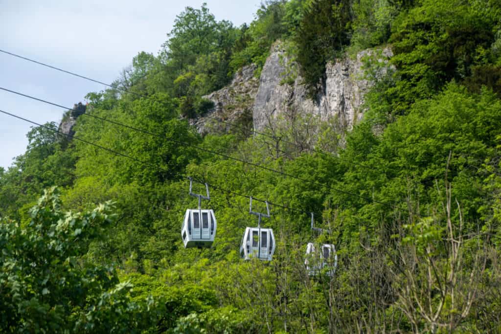 Cable cars in Matlock